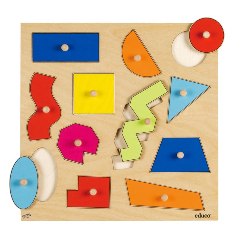 Knob puzzle - geometric shapes