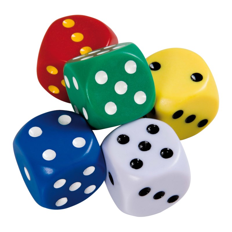 Dice 25 mm colour assortie