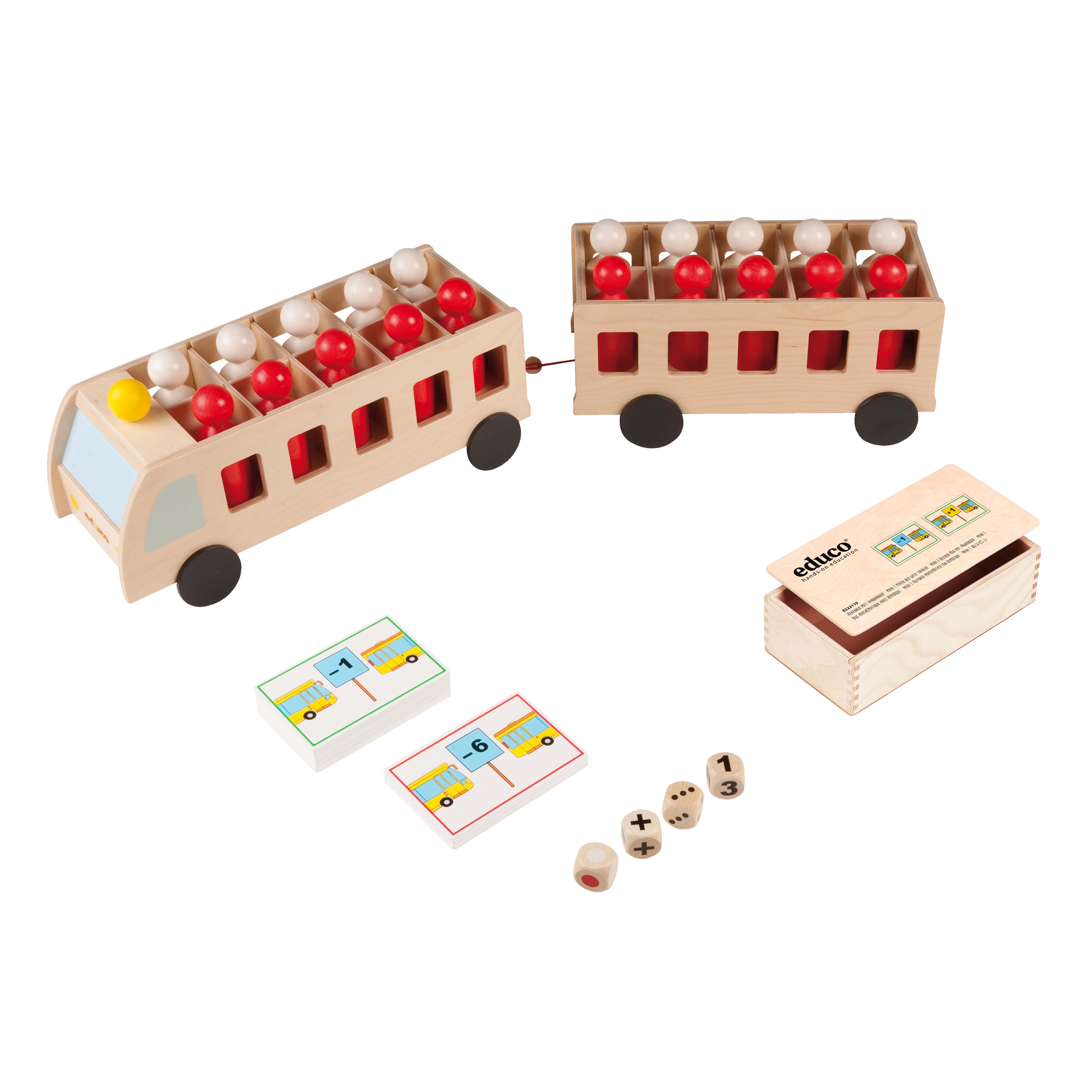 wooden bus with passengers
