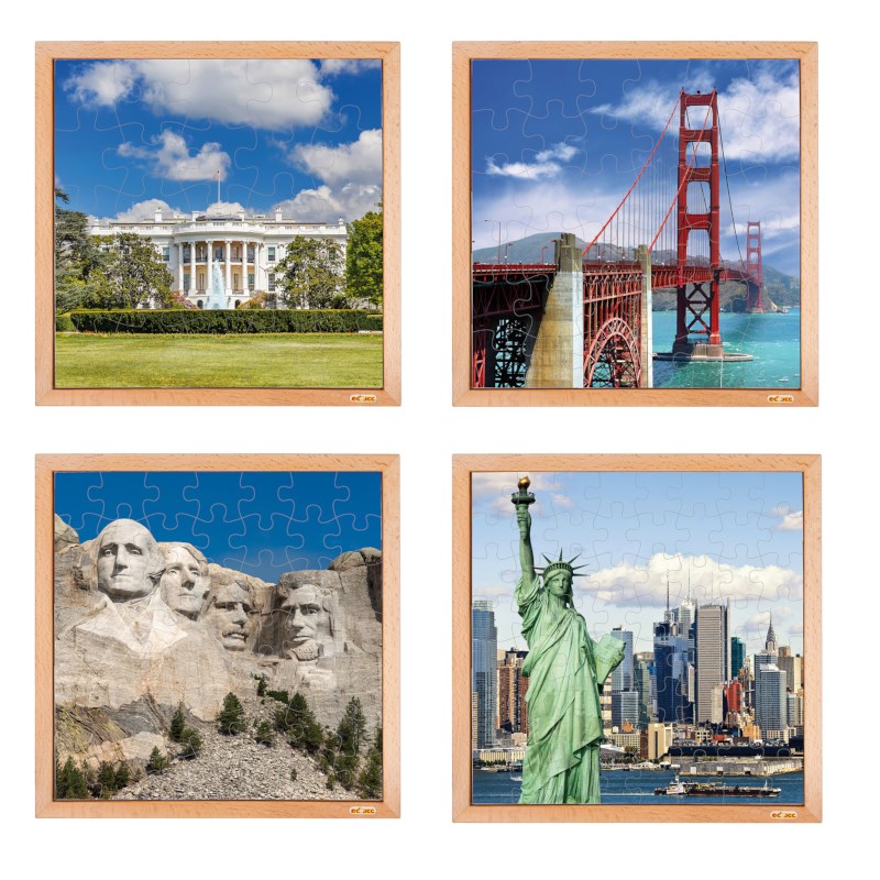 United States - bundle pack | Educo | Jigsaw puzzle | 4 puzzles | TREKPLEISTER.