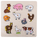 Farm animals | Educo | Inset puzzle | 10 puzzle pieces | GRIP. | Educo