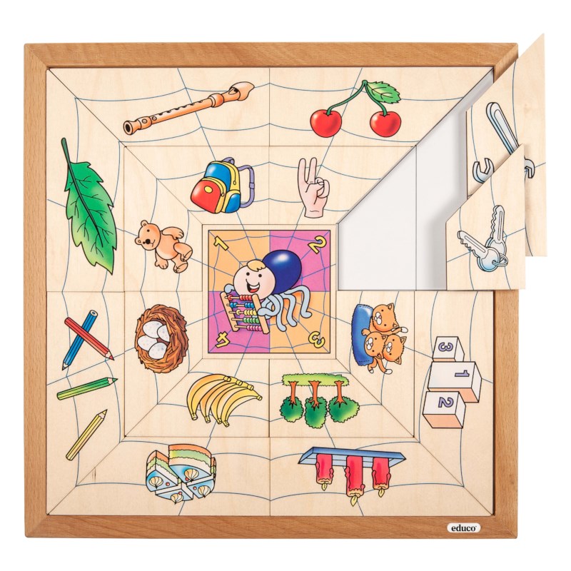 Spider sorting puzzle - quantities