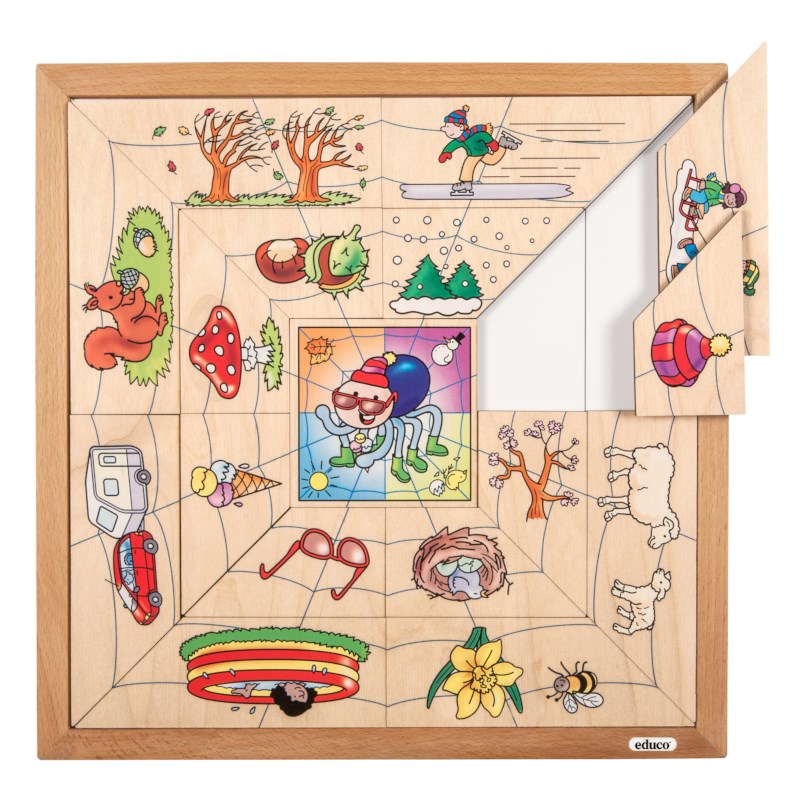 Spider sorting puzzle - the four seasons