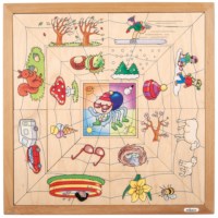 Spider sorting puzzle - the four seasons