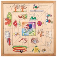 Spider sorting puzzle - the four seasons