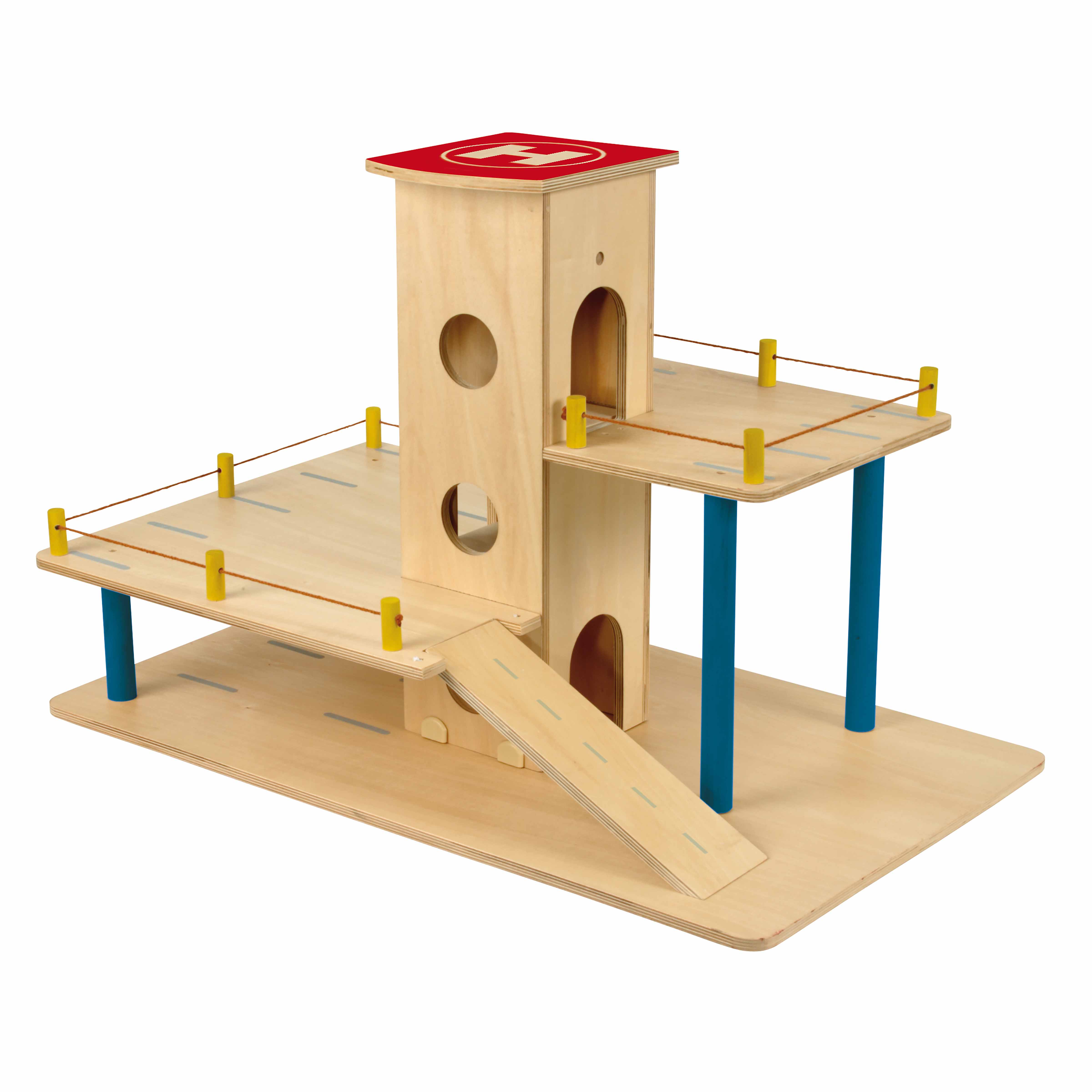 wooden car park